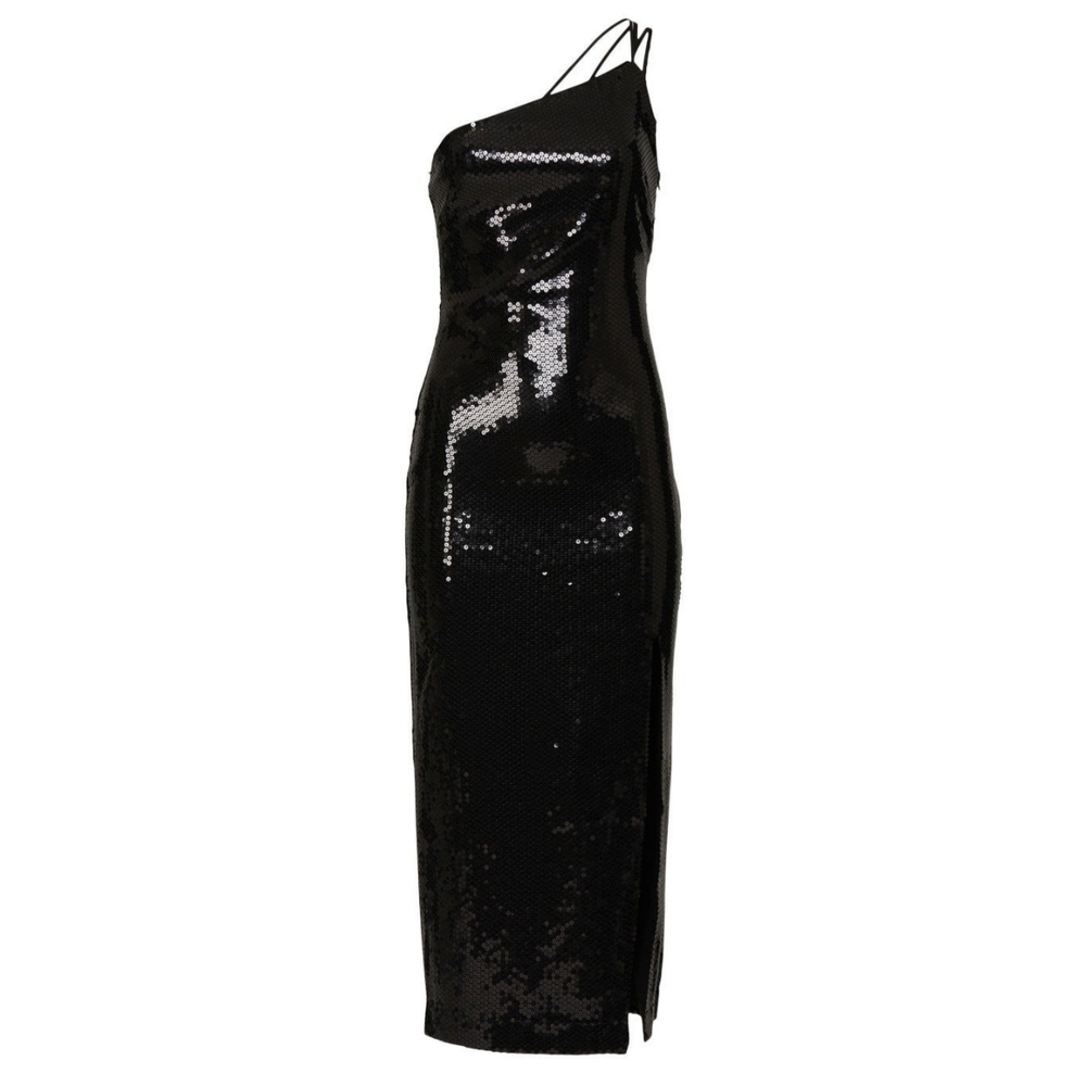 Cher Sequin One Shoulder Dress